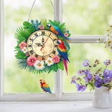 Load image into Gallery viewer, Acrylic Special Shaped Parrot 5D Diamond Painting Clock Art Craft (GH262)