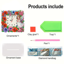 Load image into Gallery viewer, Acrylic Special Shaped Angel Girl Diamond Painting Art Clock Pendants Kit