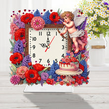 Load image into Gallery viewer, Acrylic Special Shaped Angel Girl Diamond Painting Art Clock Pendants Kit