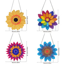 Load image into Gallery viewer, 4Pcs Acrylic Colorful Flower Diamond Painting Wind Chimes DIY Crystal Wind Chime
