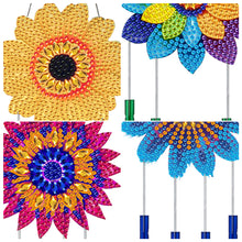 Load image into Gallery viewer, 4Pcs Acrylic Colorful Flower Diamond Painting Wind Chimes DIY Crystal Wind Chime