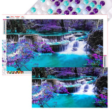 Load image into Gallery viewer, 2pcs Round Diamond Painting Set - landscape beauty (70*40CM)