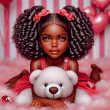 Load image into Gallery viewer, Diamond Painting - Full Round - girl and polar bear (30*30CM)