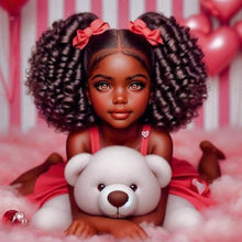 Load image into Gallery viewer, Diamond Painting - Full Round - girl and polar bear (30*30CM)