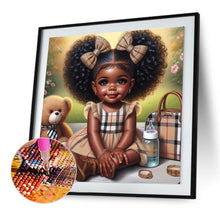 Load image into Gallery viewer, Diamond Painting - Full Round - teddy bear Girl (30*30CM)