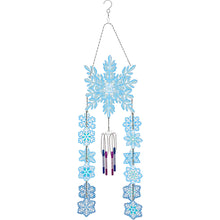 Load image into Gallery viewer, Double Sided Snowflake Crystal Wind Chimes Pendant Kit for Wall Window Decor