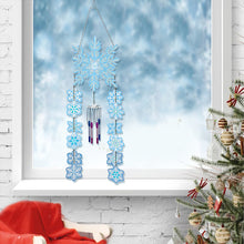 Load image into Gallery viewer, Double Sided Snowflake Crystal Wind Chimes Pendant Kit for Wall Window Decor