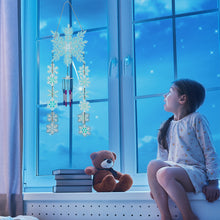 Load image into Gallery viewer, Double Sided Snowflake Crystal Wind Chimes Pendant Kit for Wall Window Decor