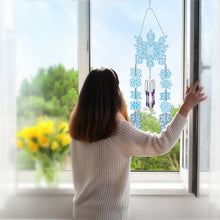 Load image into Gallery viewer, Double Sided Snowflake Crystal Wind Chimes Pendant Kit for Wall Window Decor