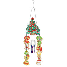 Load image into Gallery viewer, Double Sided Christmas Tree Crystal Wind Chimes Pendant Kit for Wall Decor