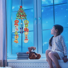 Load image into Gallery viewer, Double Sided Christmas Tree Crystal Wind Chimes Pendant Kit for Wall Decor