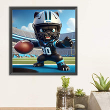 Load image into Gallery viewer, Diamond Painting - Full Round - Carolina Panthers football (30*30CM)