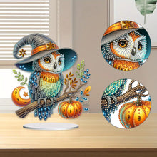 Load image into Gallery viewer, Special Shape Pumpkin Owl 5D DIY Diamond Painting Art Tabletop Decorations