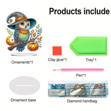 Load image into Gallery viewer, Special Shape Pumpkin Owl 5D DIY Diamond Painting Art Tabletop Decorations