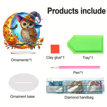 Load image into Gallery viewer, Special Shape Pumpkin Owl 5D DIY Diamond Painting Art Tabletop Decorations