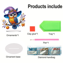 Load image into Gallery viewer, Special Shape Pumpkin Owl 5D DIY Diamond Painting Art Tabletop Decorations