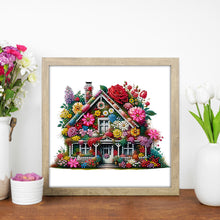 Load image into Gallery viewer, Diamond Painting - Partial Special Shaped - Flower house (30*30CM)