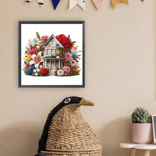 Load image into Gallery viewer, Diamond Painting - Partial Special Shaped - Flower house (30*30CM)