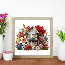 Load image into Gallery viewer, Diamond Painting - Partial Special Shaped - Flower house (30*30CM)
