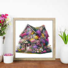 Load image into Gallery viewer, Diamond Painting - Partial Special Shaped - Flower house (30*30CM)
