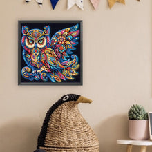 Load image into Gallery viewer, Diamond Painting - Partial Special Shaped - Colorful mandala owl (30*30CM)
