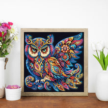 Load image into Gallery viewer, Diamond Painting - Partial Special Shaped - Colorful mandala owl (30*30CM)