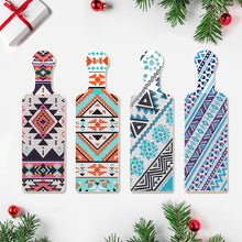 Load image into Gallery viewer, 4Pcs Geometric Pattern Diamond Decorative Serving Tray for Desk Coffee Table