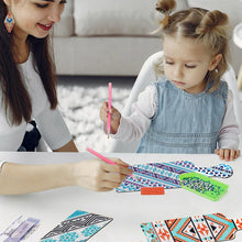 Load image into Gallery viewer, 4Pcs Geometric Pattern Diamond Decorative Serving Tray for Desk Coffee Table