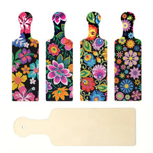 Load image into Gallery viewer, 4Pcs Flower Diamond Painting Decorative Serving Tray for Desk Coffee Table