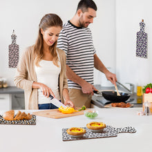 Load image into Gallery viewer, 4Pcs Leopard Print Diamond Decorative Serving Tray for Desk Coffee Table