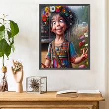 Load image into Gallery viewer, Diamond Painting - Full Round - Funny girl (30*40CM)