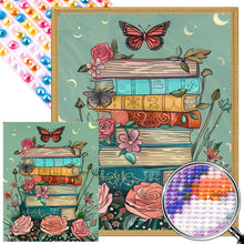 Load image into Gallery viewer, AB Diamond Painting - Full Round - Books and Flowers and butterflies (40*50CM)
