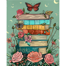 Load image into Gallery viewer, AB Diamond Painting - Full Round - Books and Flowers and butterflies (40*50CM)