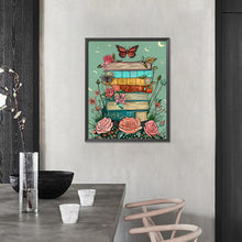 Load image into Gallery viewer, AB Diamond Painting - Full Round - Books and Flowers and butterflies (40*50CM)