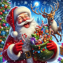 Load image into Gallery viewer, Diamond Painting - Full Round - Santa Claus delivering gifts (40*40CM)