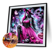 Load image into Gallery viewer, Diamond Painting - Full Round - Black and pink witch (40*40CM)