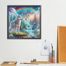 Load image into Gallery viewer, Diamond Painting - Full Round - Rainbow dream catcher pine wolf (40*40CM)