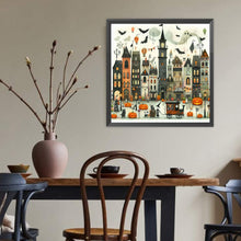 Load image into Gallery viewer, Diamond Painting - Full Round - Halloween town street scene (40*40CM)