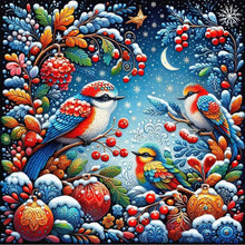 Load image into Gallery viewer, Diamond Painting - Full Round - Christmas birds (40*40CM)