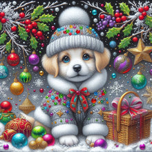 Load image into Gallery viewer, Diamond Painting - Full Round - Christmas dog (40*40CM)