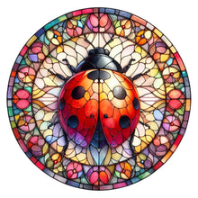 Load image into Gallery viewer, Diamond Painting - Full Round - Glass art ladybug (30*30CM)