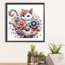 Load image into Gallery viewer, Diamond Painting - Full Square - White cat (30*30CM)