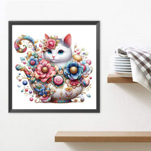 Load image into Gallery viewer, Diamond Painting - Full Square - White cat (30*30CM)