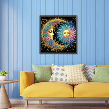 Load image into Gallery viewer, Diamond Painting - Partial Special Shaped - Flowers, stars and moon (30*30CM)