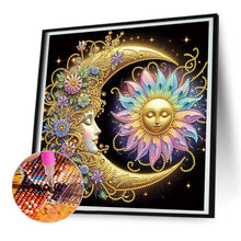 Load image into Gallery viewer, Diamond Painting - Partial Special Shaped - Flowers, stars and moon (30*30CM)