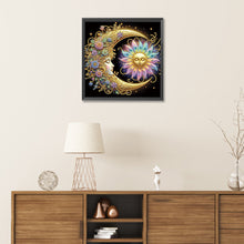 Load image into Gallery viewer, Diamond Painting - Partial Special Shaped - Flowers, stars and moon (30*30CM)
