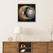 Load image into Gallery viewer, Diamond Painting - Partial Special Shaped - Flowers, stars and moon (30*30CM)