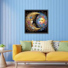 Load image into Gallery viewer, Diamond Painting - Partial Special Shaped - Flowers, stars and moon (30*30CM)