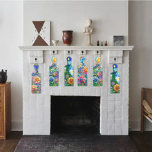 Load image into Gallery viewer, 4Pcs Flowers Decorative Diamond Painting Serving Tray for Countertop Decor