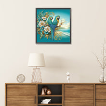 Load image into Gallery viewer, Diamond Painting - Partial Special Shaped - Flowers and bluebirds (30*30CM)
